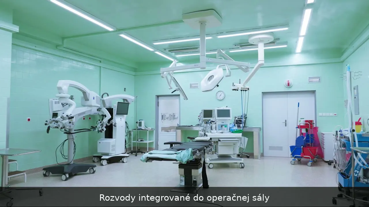 Ilustračné video: rozvody systému MEDIfogg® integrované do operačnej sály
